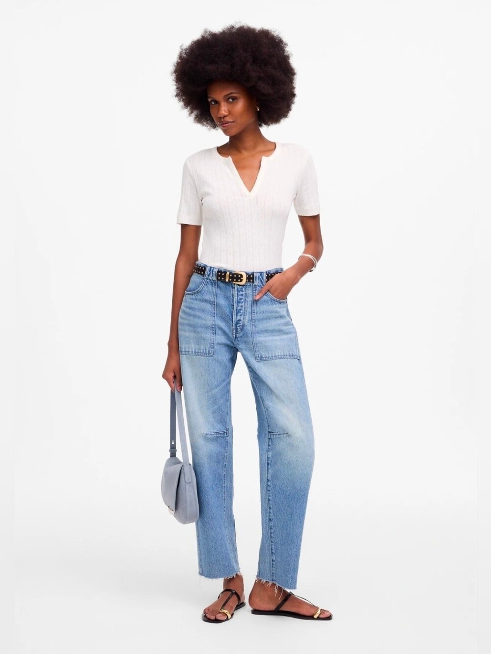 Madewell The Darted Barrel-Leg Jean